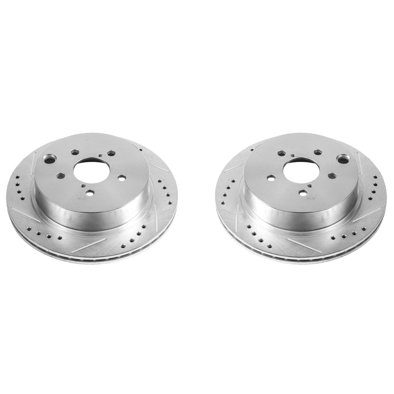 PowerStop Power Stop 14-18 Subaru Forester Rear Evolution Drilled & Slotted Rotors - Pair