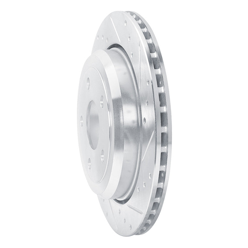 R1 Concepts R1 11-25 Dodge Durango Rear Right Drilled & Slotted Silver Brake Rotor