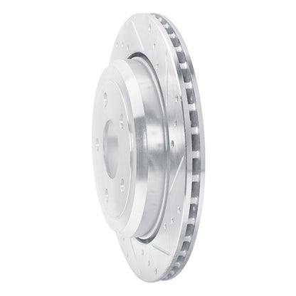 R1 Concepts R1 11-25 Dodge Durango Rear Right Drilled & Slotted Silver Brake Rotor