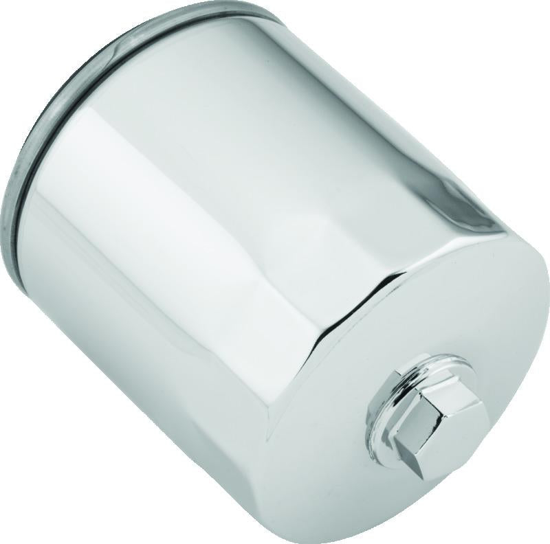 TwinPower Twin Power Twin Cam and M8 Chrome Magnetic Oil Filter With Nut Rpls H-D 63798-99 w/ Backflow Valve