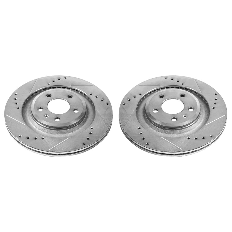 PowerStop Power Stop 10-11 Audi S4 Rear Evolution Drilled & Slotted Rotors - Pair