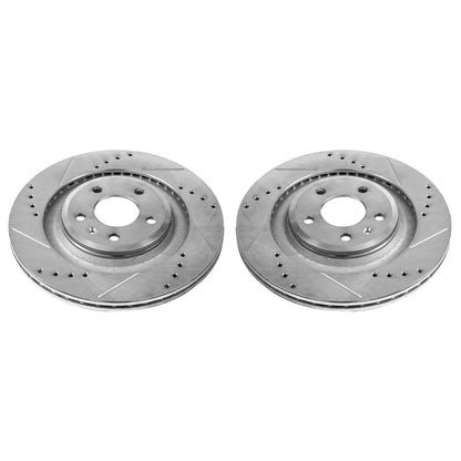 PowerStop Power Stop 10-11 Audi S4 Rear Evolution Drilled & Slotted Rotors - Pair