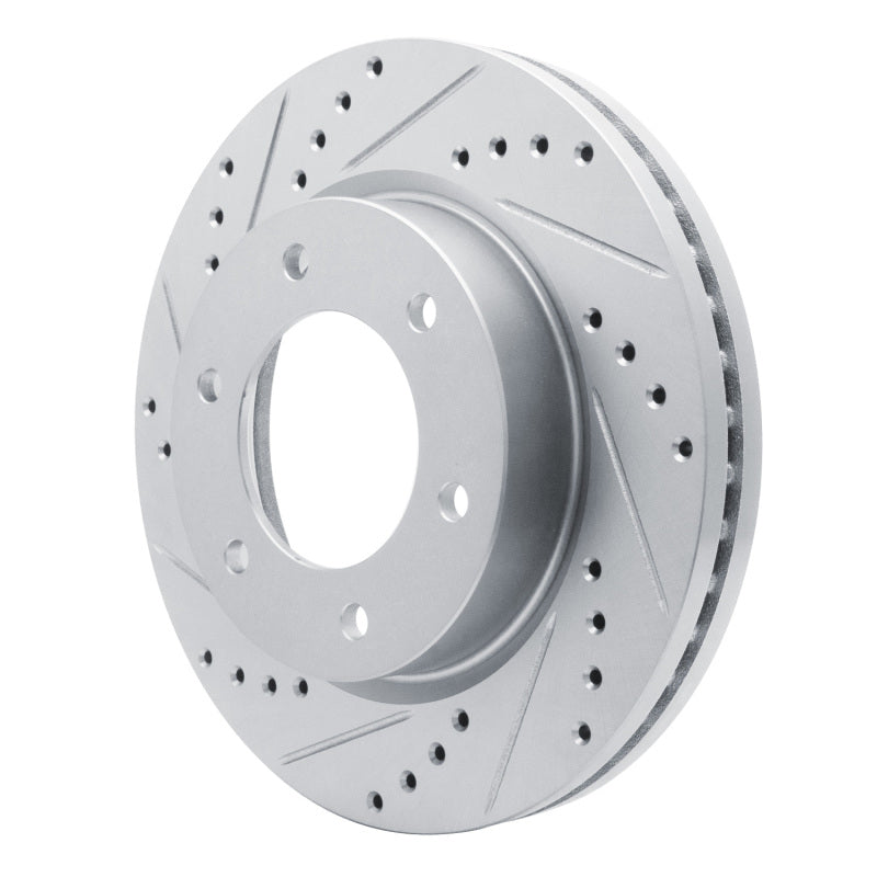 R1 Concepts R1 19-25 Ford BRONCO Front Left Drilled & Slotted Silver Brake Rotor