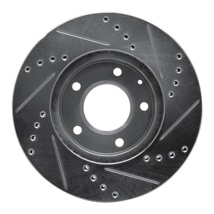 R1 Concepts R1 92-95 Mazda MPV Front Left Drilled & Slotted Silver Brake Rotor