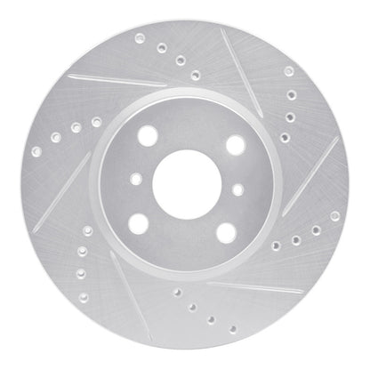 R1 Concepts R1 12-18 Toyota Yaris (USA/Canada) Front Right Drilled & Slotted Silver Brake Rotor