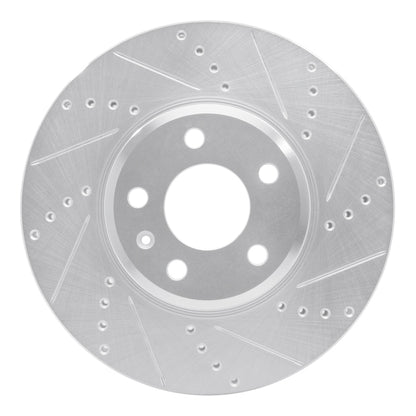 R1 Concepts R1 08-25 Audi A4 (USA/Canada) Front Right Drilled & Slotted Silver Brake Rotor