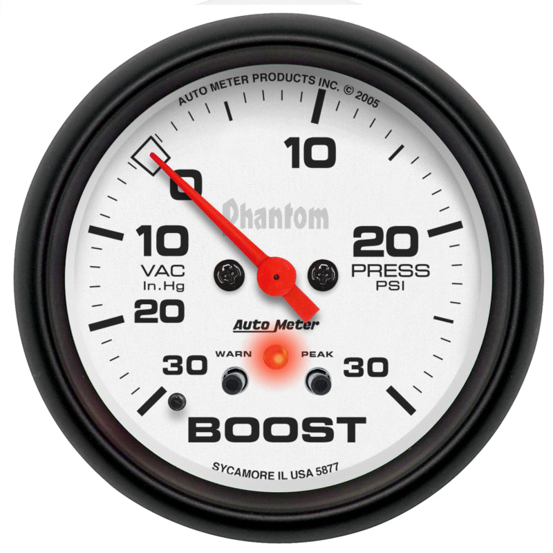 AutoMeter Gauge Vac/Boost 2-5/8in. 30Inhg-30PSI Digital Stepper Motor Phantom
