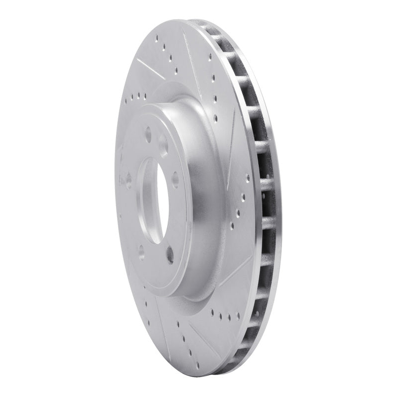 R1 Concepts R1 18-20 Land Rover Discovery Rear Right Drilled & Slotted Silver Brake Rotor