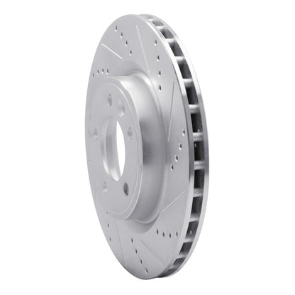 R1 Concepts R1 18-20 Land Rover Discovery Rear Right Drilled & Slotted Silver Brake Rotor