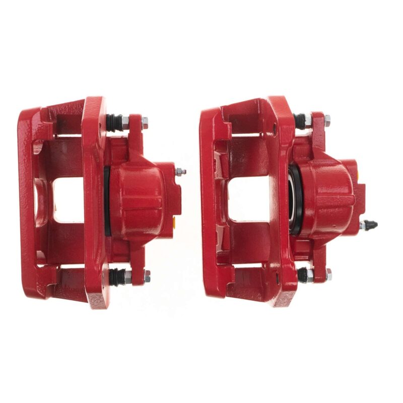PowerStop Power Stop 07-18 Jeep Wrangler JK Front Red Caliper Pair w/Bracket