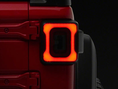 Raxiom 18-23 Jeep Wrangler JL Axial Series Carver LED Tail Lights- Black Housing (Smoked Lens)