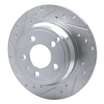 R1 Concepts R1 96-04 Volvo 850 Rear Left Drilled & Slotted Silver Brake Rotor
