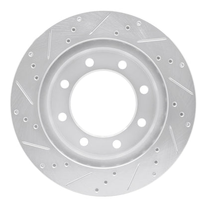 R1 Concepts R1 99-05 Ford F-250 4WD (Super Duty) Front Right Drilled & Slotted Silver Brake Rotor