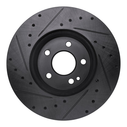 R1 Concepts R1 16-23 Mercedes-Benz Metris Front Right Drilled & Slotted Black Brake Rotor