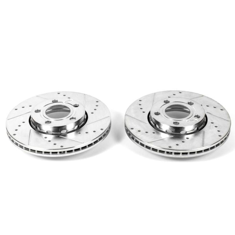 PowerStop Power Stop 2005 Audi A4 Front Evolution Drilled & Slotted Rotors - Pair
