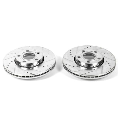 PowerStop Power Stop 2005 Audi A4 Front Evolution Drilled & Slotted Rotors - Pair
