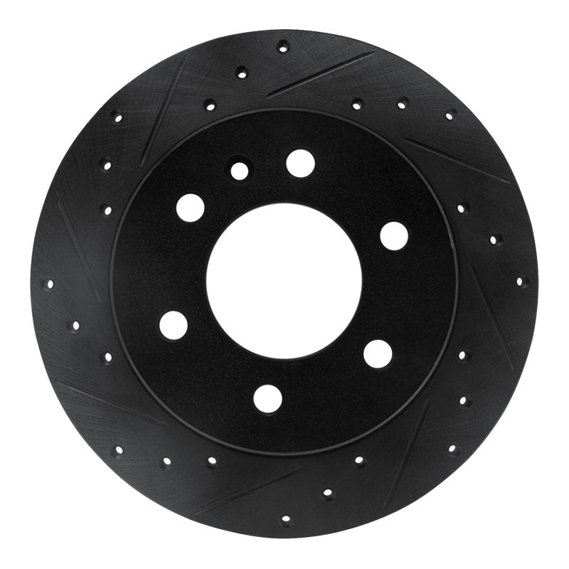 R1 Concepts R1 06-18 Dodge Sprinter 2500 Rear Left Drilled & Slotted Black Brake Rotor