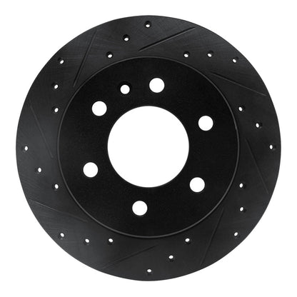 R1 Concepts R1 06-18 Dodge Sprinter 2500 Rear Left Drilled & Slotted Black Brake Rotor