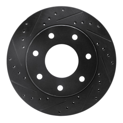 R1 Concepts R1 97-04 Ford F-250 4WD (Excl Super Duty) Front Left Drilled & Slotted Black Brake Rotor