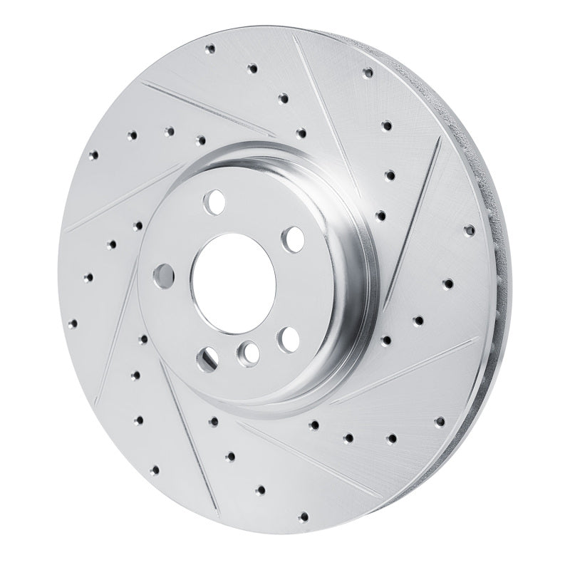 R1 Concepts R1 16-25 BMW 430I Left Front Drilled & Slotted Silver Brake Rotor