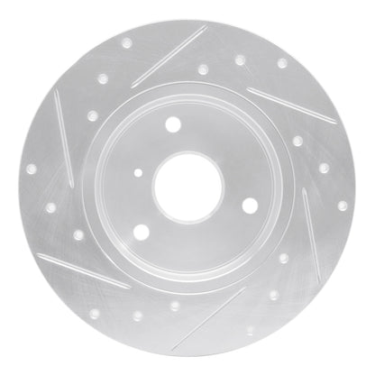 R1 Concepts R1 05-16 Smart Fortwo Front Right Drilled & Slotted Silver Brake Rotor