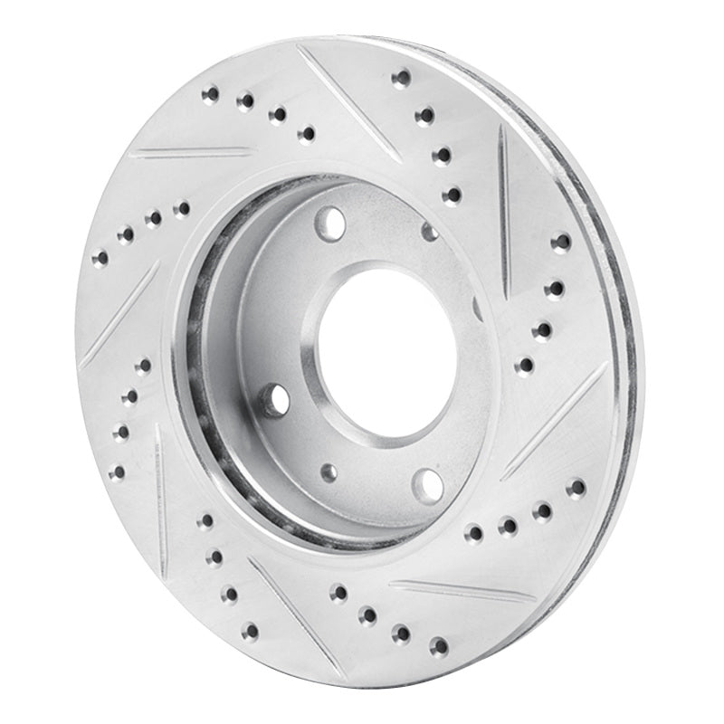 R1 Concepts R1 01-03 Hyundai SONATA Front Left Drilled & Slotted Silver Brake Rotor