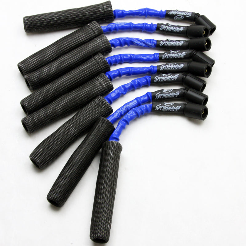 Granatelli Motor Sports Granatelli 14-23 GM L83 5.3L/L86 6.2L Hi-Perf Coil-Near-Plug Wire Conn Kit w/Blue Jacket/Blk Sleeve
