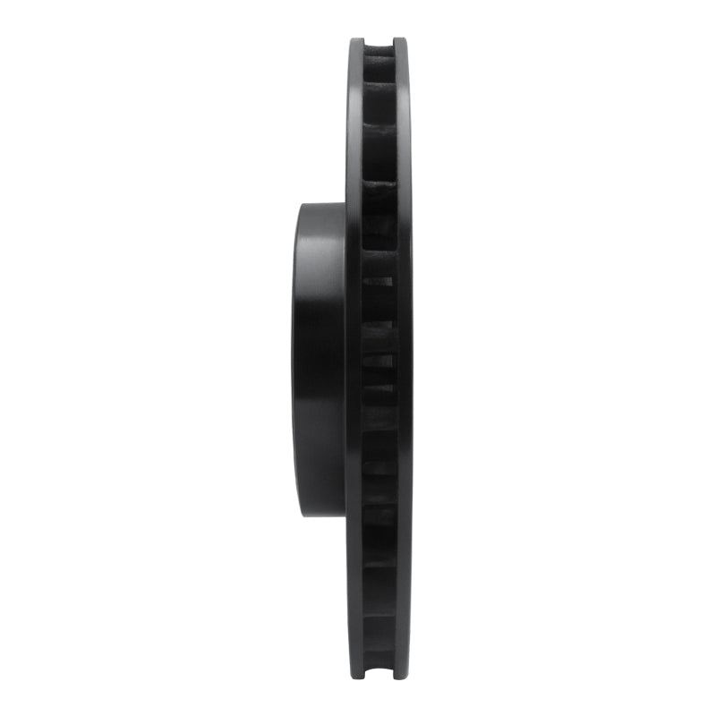 R1 Concepts R1 10-16 Hyundai Genesis Coupe Front Right Drilled & Slotted Black Brake Rotor