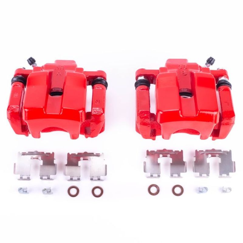 PowerStop Power Stop 09-10 Pontiac Vibe Rear Red Calipers w/Brackets - Pair