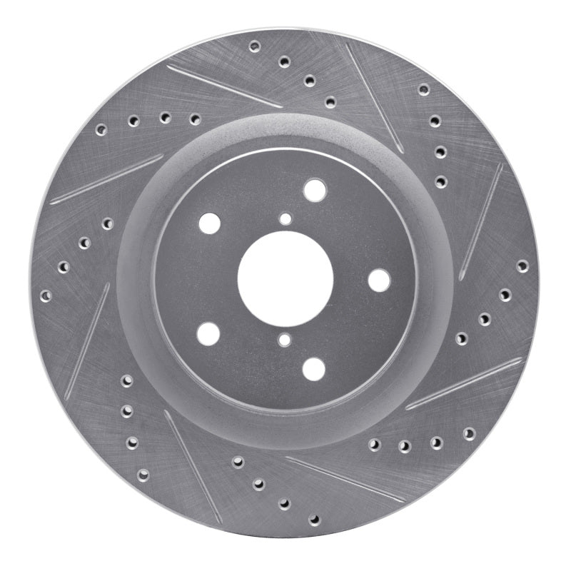 R1 Concepts R1 19-24 Subaru Forester Front Right Drilled & Slotted Silver Brake Rotor