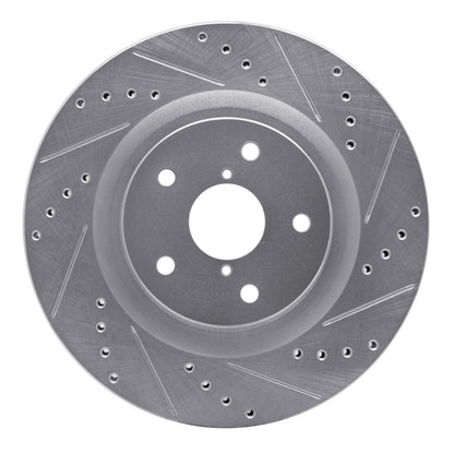 R1 Concepts R1 19-24 Subaru Forester Front Right Drilled & Slotted Silver Brake Rotor
