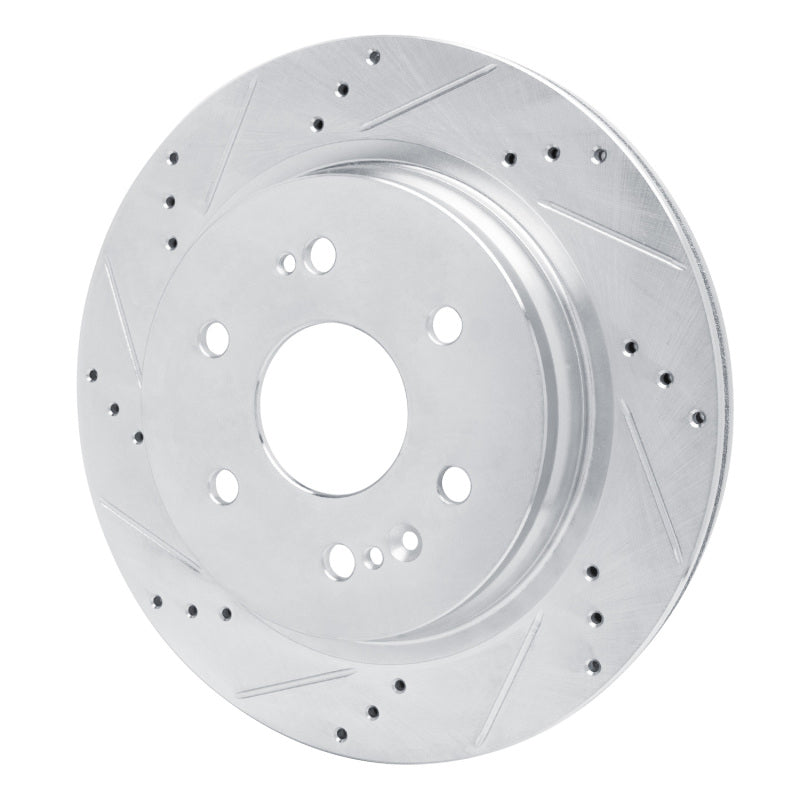 R1 Concepts R1 2019-2025 Cadillac Escalade ESV Rear Left Drilled & Slotted Silver Brake Rotor