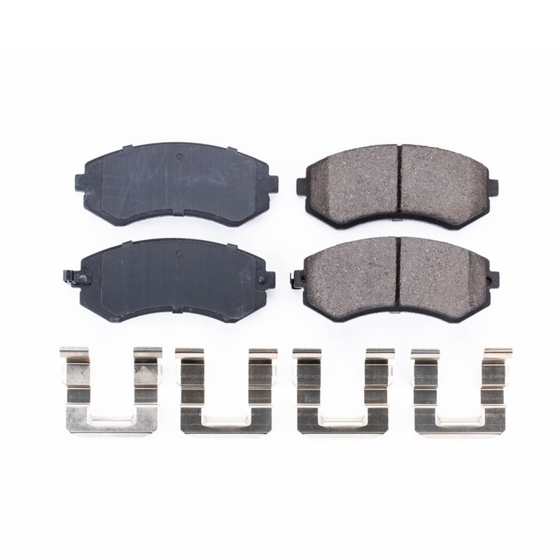 PowerStop Power Stop 89-96 Nissan 240SX Front Z17 Evolution Ceramic Brake Pads w/Hardware