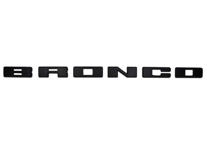 Ford Racing 2021+ Bronco Grille Lettering Overlay Kit - Black