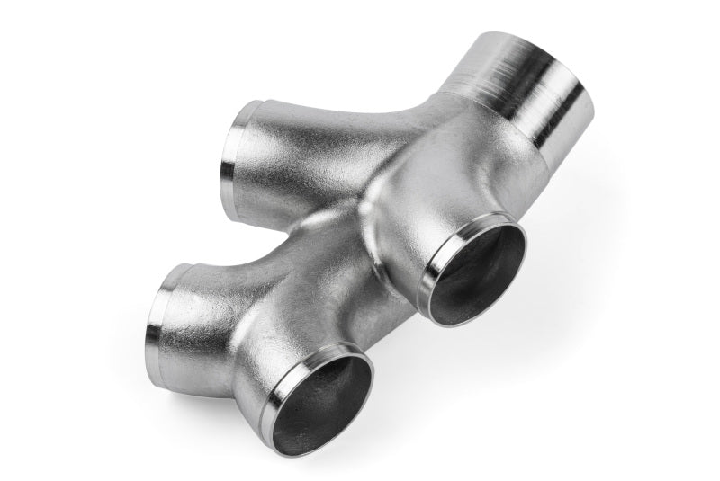 APR Cast T304 Stainless Steel Double Y-Splitter - 76mm to Quad 63.5mm (3in to Quad 2.5in)