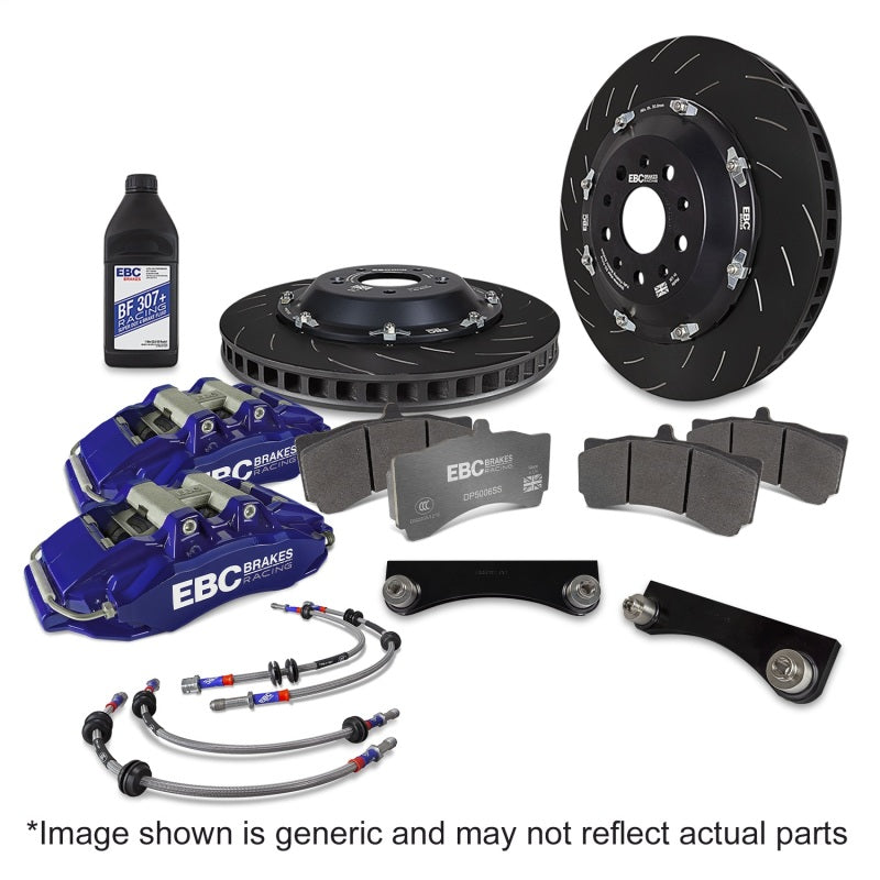 EBC Racing 13-19 Volkswagen Golf GTI Blue 6 Piston Apollo Calipers 355mm Rotors Front Big Brake Kit