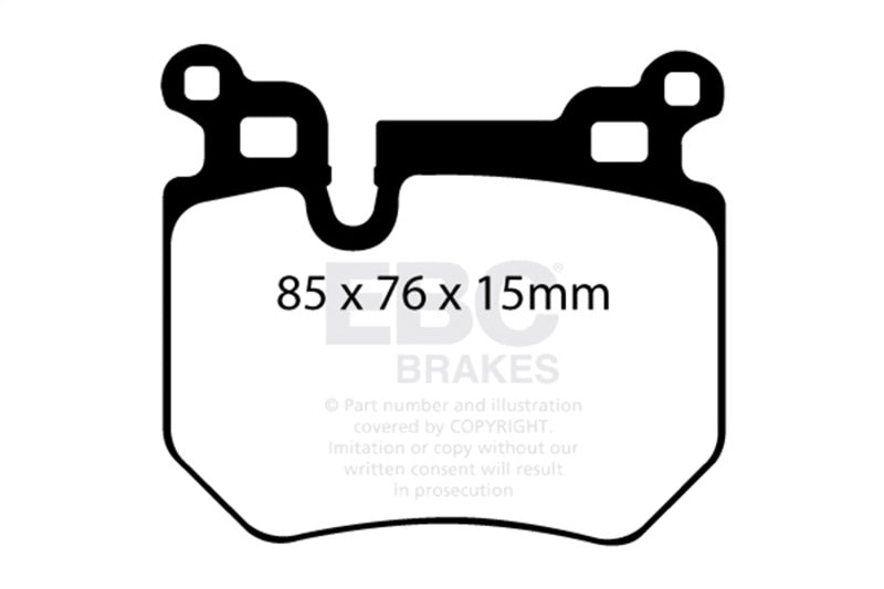 EBC Racing 08-10 BMW 135 3.0L Twin Turbo RP-X Rear Brake Pads