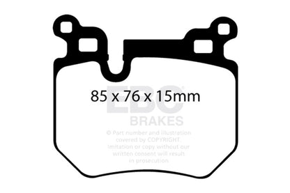 EBC Racing 08-10 BMW 135 3.0L Twin Turbo RP-X Rear Brake Pads