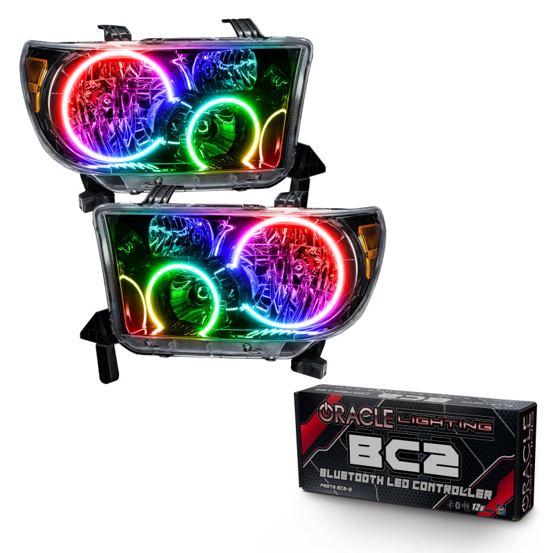 ORACLE Lighting Oracle 07-11 Toyota Tundra Pre-Assembled Headlights - Black Housing - w/ BC1 Controller