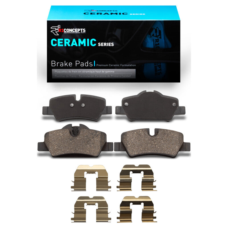 R1 Concepts R1 14-24 Mini Cooper (Excl Clubman) Rear Ceramic Pads & Hardware Kit