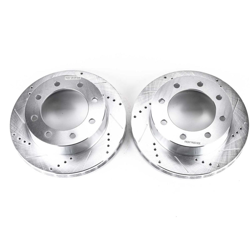 PowerStop Power Stop 1999 Ford F-250 Super Duty Front Evolution Drilled & Slotted Rotors - Pair