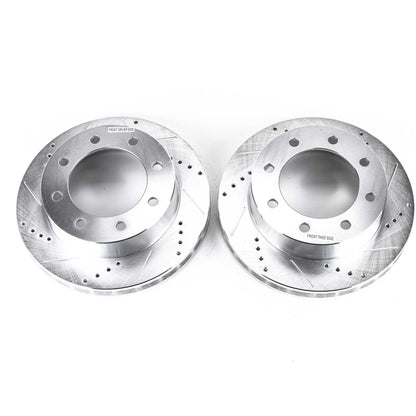 PowerStop Power Stop 1999 Ford F-250 Super Duty Front Evolution Drilled & Slotted Rotors - Pair