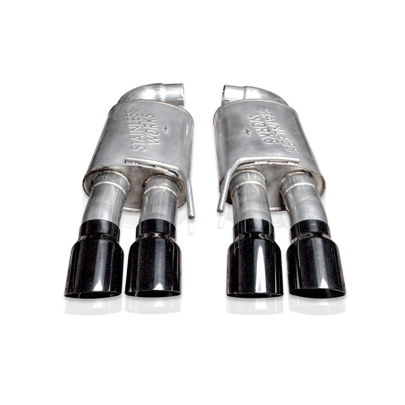 Stainless Works 18-21 Mustang GT Axle Back Legend Exhaust - Black Tips