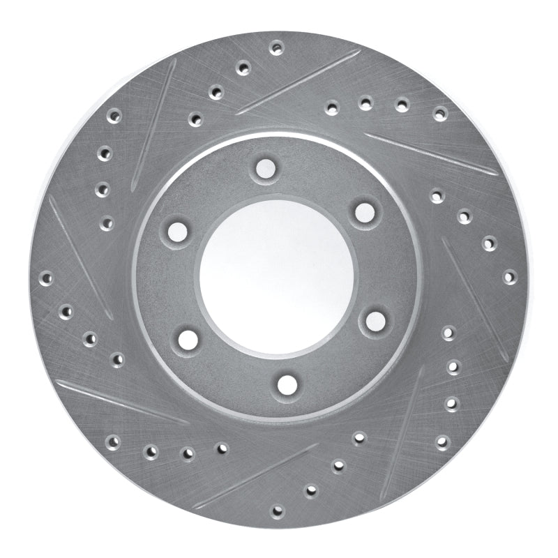 R1 Concepts R1 93-98 Toyota T100 Front Left Drilled & Slotted Silver Brake Rotor