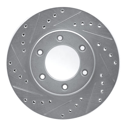 R1 Concepts R1 93-98 Toyota T100 Front Left Drilled & Slotted Silver Brake Rotor