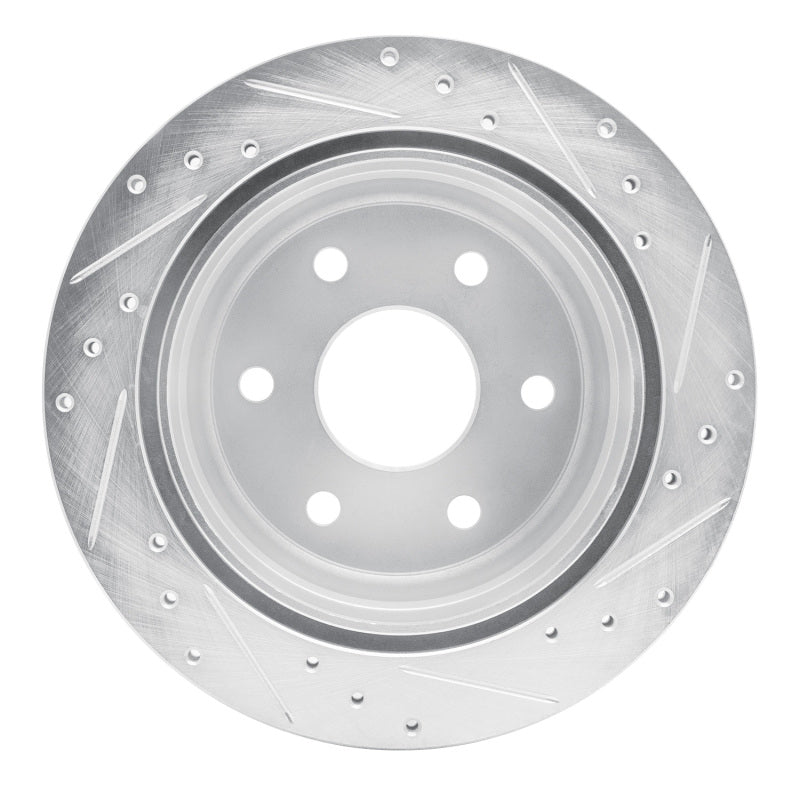 R1 Concepts R1 99-07 Chevrolet AVALANCHE 1500 Rear Left Drilled & Slotted Silver Brake Rotor