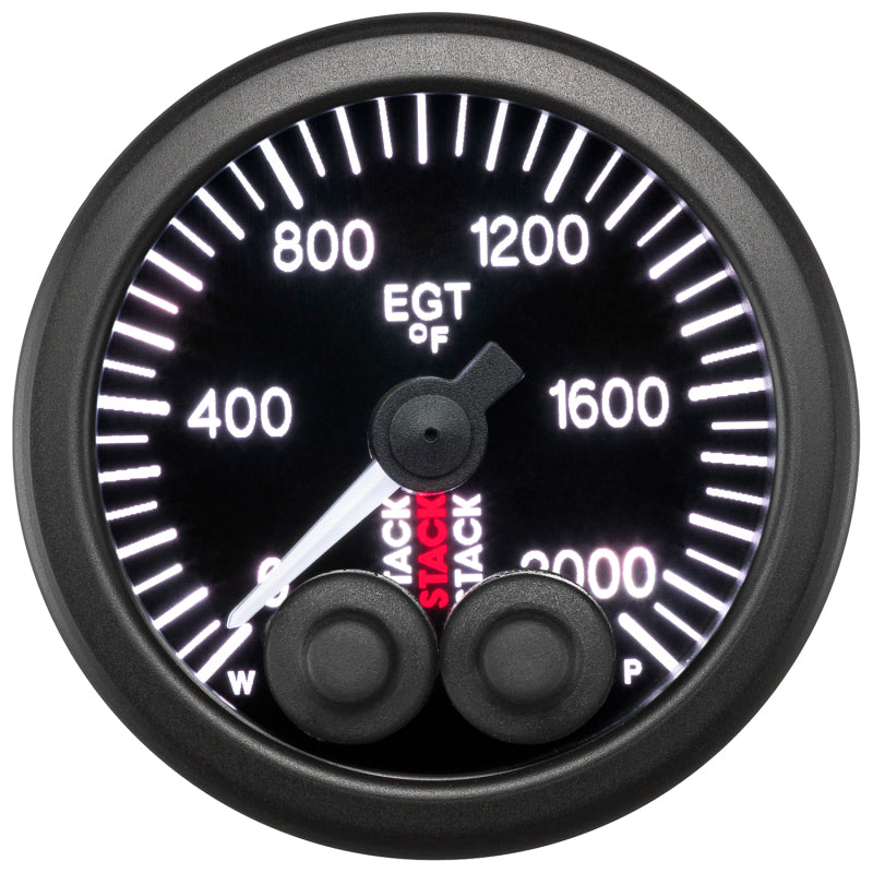 Autometer Stack 52mm 0-2000 Deg F Pro-Control Exhaust Gas Temp Gauge - Black