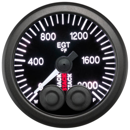 Autometer Stack 52mm 0-2000 Deg F Pro-Control Exhaust Gas Temp Gauge - Black