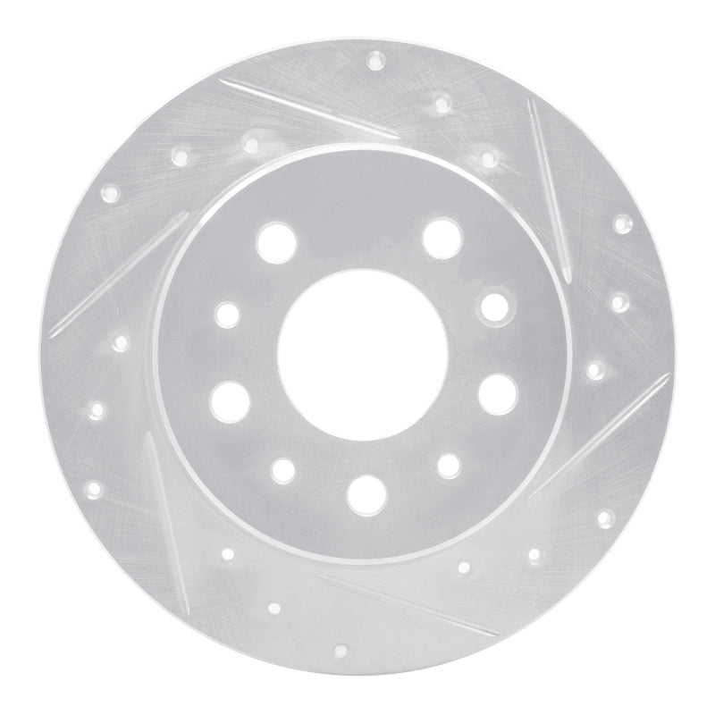 R1 Concepts R1 61-91 Mercedes-Benz 220D Rear Right Drilled & Slotted Silver Brake Rotor