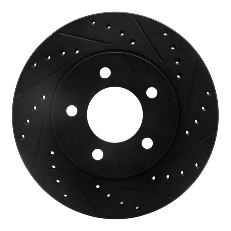 R1 Concepts R1 93-97 Chrysler Intrepid Front Right Drilled & Slotted Black Brake Rotor